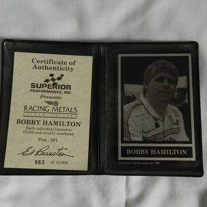 Nascar Superior Performance Racing Metal Card 1991 Silver Ed.Bobby Hamilton #963